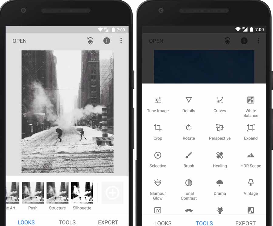 Snapseed é um ótimo aplicativo para editar fotos pelo celular Android e iOs