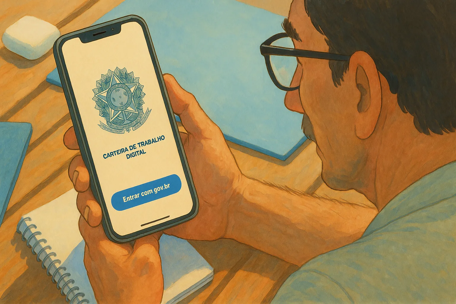 Anotações como salário, férias e mudanças contratuais agora são feitas exclusivamente de forma digital. O trabalhador pode acompanhar tudo pelo app ou pelo portal gov.br.