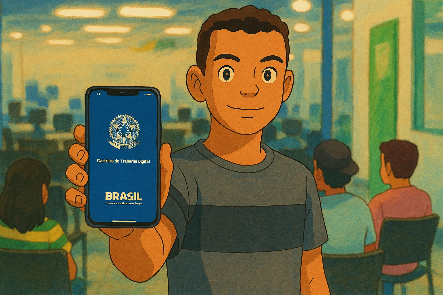 Disponível gratuitamente para Android e iOS, o app da CTPS Digital permite que o trabalhador consulte todos os dados do seu contrato de trabalho diretamente no celular.