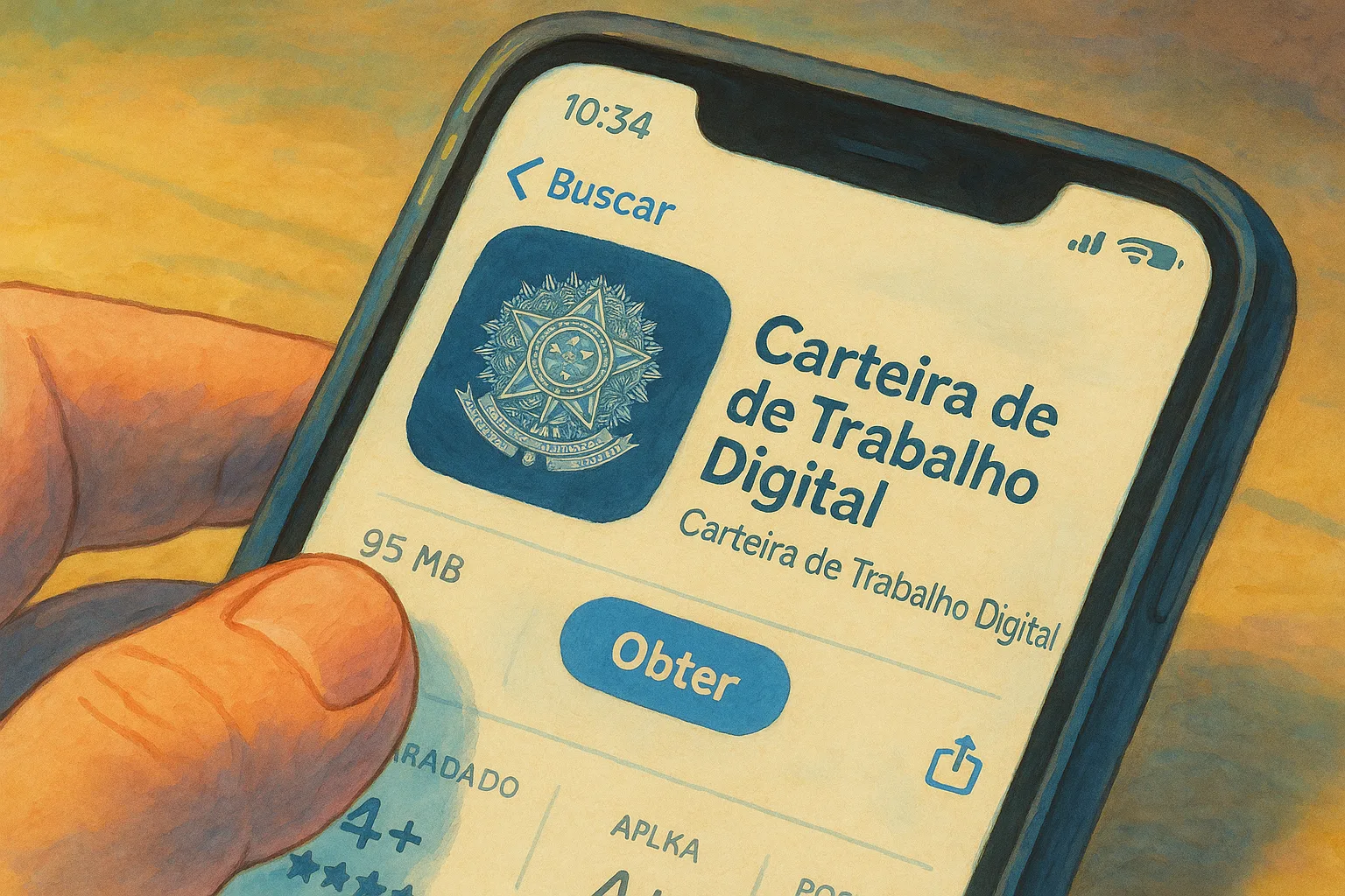 A CTPS Digital está automaticamente emitida para todos os cidadãos com CPF. Para ativar, basta criar uma conta no site gov.br e fazer login no aplicativo.