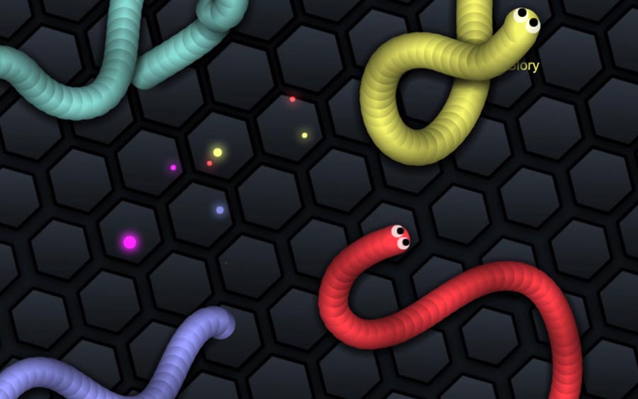 Controle sua cobrinha no game Slither.io