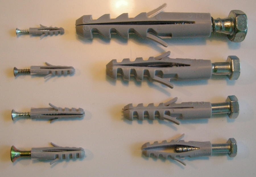 Buchas para fixação de parafusos (Philip Bosma / Wikimedia)