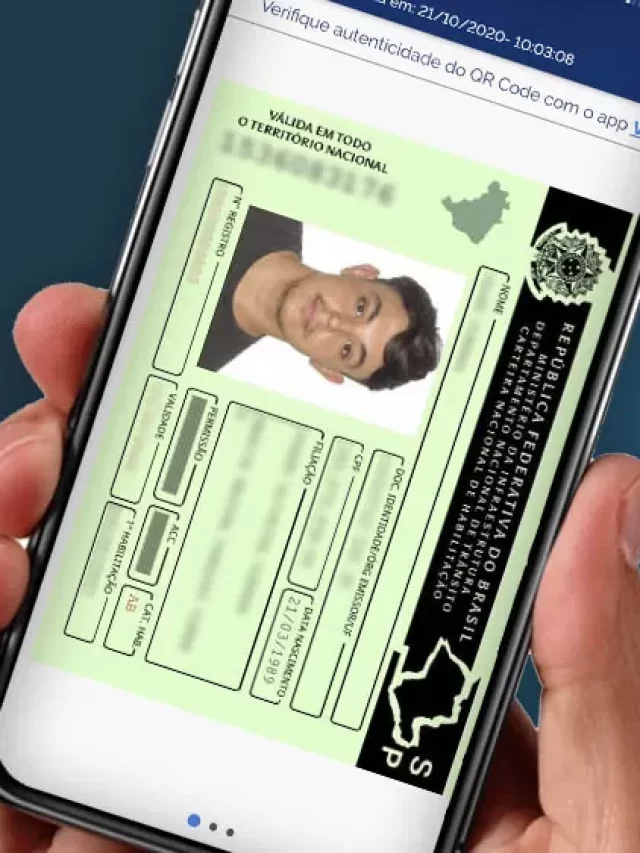 Carteira de motorista digital ajuda evitar multa por dirigir sem CNH