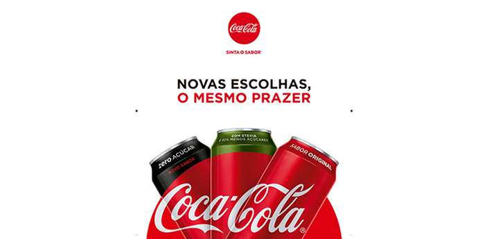 2016: Foi anunciada a estratégia global de marca única, que, pela primeira vez na história da The Coca-Cola Company, reúne as versões da marca de refrigerante Coca-Cola em uma única campanha criativa: “Taste the feeling”, ou “Sinta o sabor” no Brasil. A nova estratégia estende o valor global e o apelo icônico da Coca-Cola original a todas as versões; celebra o prazer de beber uma Coca-Cola – qualquer Coca-Cola –; e reforça o compromisso de oferecer opções ao consumidor, permitindo escolher a Coca-Cola que mais se adapte a seu gosto e seu estilo de vida, em vários tamanhos de embalagens. Em maio, foi lançada no Brasil a Coca-Cola com Stevia e 50% menos açúcares. O novo produto é parte do compromisso mundial de oferecer opções para quem quer reduzir o consumo de açúcar, sem precisar abrir mão do prazer de beber uma Coca-Cola. Também dentro do compromisso de oferecer opções, em junho, a The Coca-Cola Company e a Coca-Cola Femsa anunciaram acordo para comprar o negócio de bebidas de soja AdeS, com operações na América Latina, inclusive no Brasil.