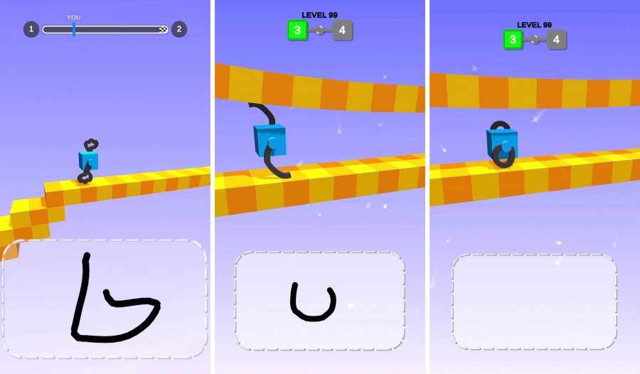 Draw Climber, um jogo de corrida que depende exclusivamente de você para ganhar fazendo desenhos como as pernas de seu personagem