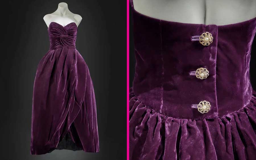 Pode não ser tão famoso quanto seu “vestido da vingança”, mas uma peça de veludo na cor berinjela ainda é um dos vestidos mais icônicos da princesa Diana