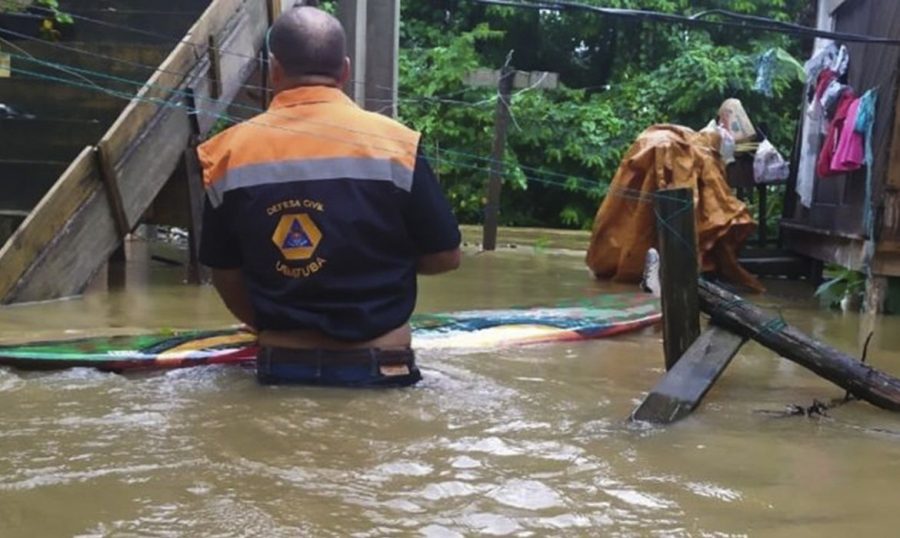 As fortes chuvas que tiveram início no dia 01 de janeiro em Ubatuba causaram estragos no município (Prefeitura Municipal de Ubatuba)