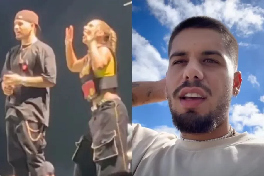 De acordo com Virgínia Fonseca, ela notou que seu marido não estava se sentindo bem e, por isso, decidiu subir ao palco na tentativa de animá-lo.