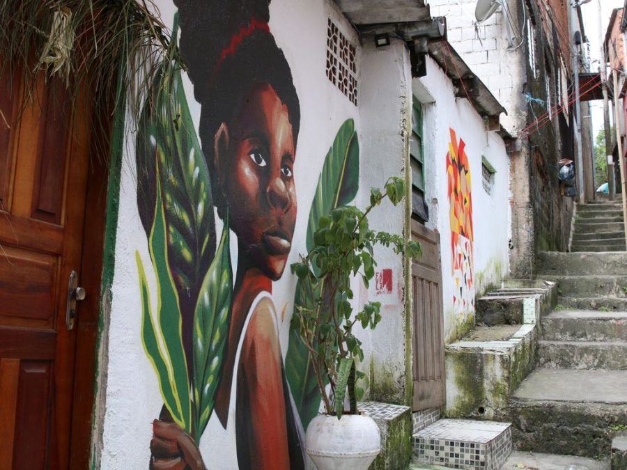 Obras da Favela Galeria, uma galeria a céu aberto em São Mateus, zona leste da capital (Foto: Rovena Rosa/Agência Brasil)