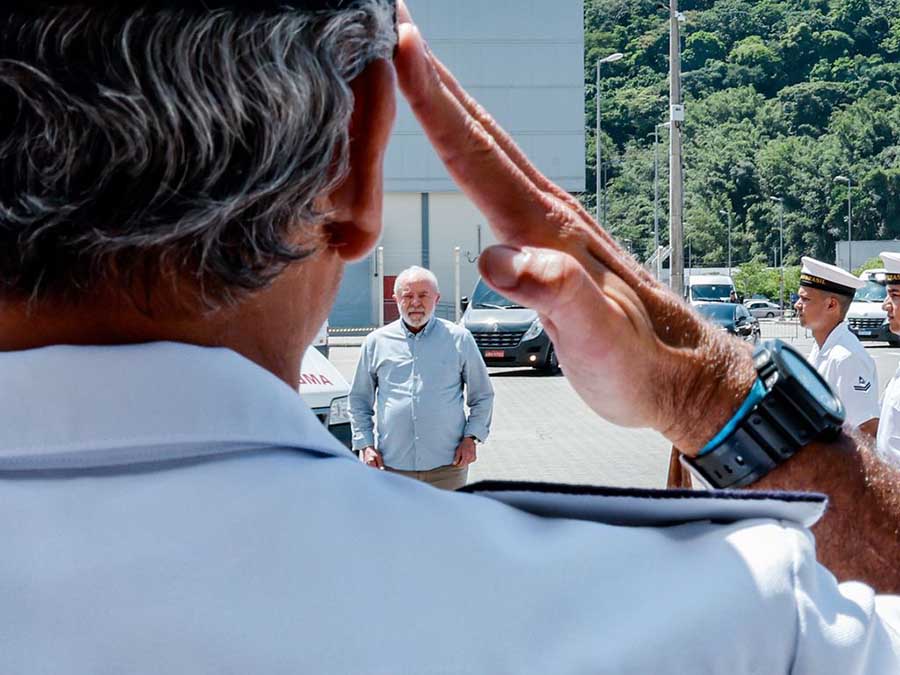 Presidente da República, Luiz Inácio Lula da Silva, visita o Complexo Naval de Itaguaí, na região metropolitana do Rio de Janeiro. No local está sendo desenvolvido o Programa de Submarinos da Marinha do Brasil (Foto: Ricardo Stuckert/PR)