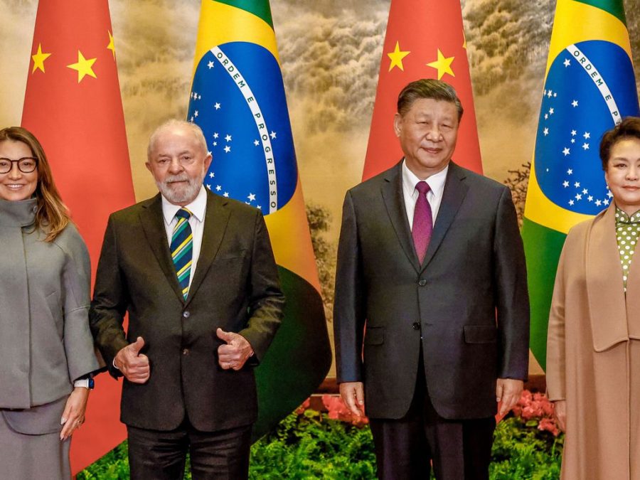 erimônia de boas-vindas do presidente Xi Jinping ao presidente Luiz Inácio Lula da Silva e à primeira-dama, Janja Lula da Silva, no Grande Palácio do Povo, em Pequim. Foto: Ricardo Stuckert/PR