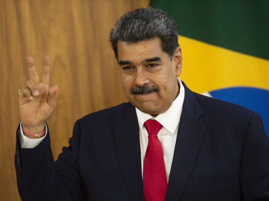 O presidente da Venezuela, Nicolás Maduro, durante declaração à imprensa após reunião com o presidente Luiz Inácio Lula da Silva, no Palácio do Planalto (Foto: Marcelo Camargo/Agência Brasil)