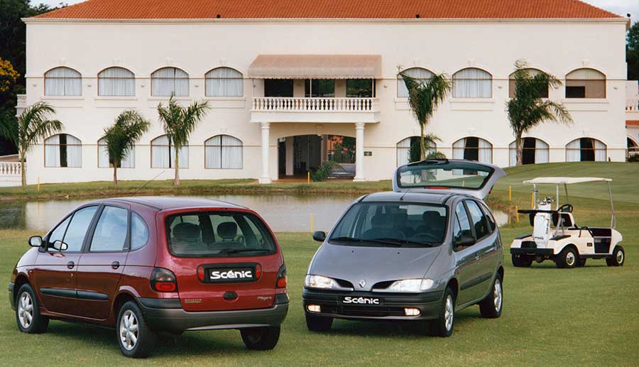 Lançamento do Scénic em Foz do Iguaçu em 1999. Foto: Oswaldo Palermo / Renault