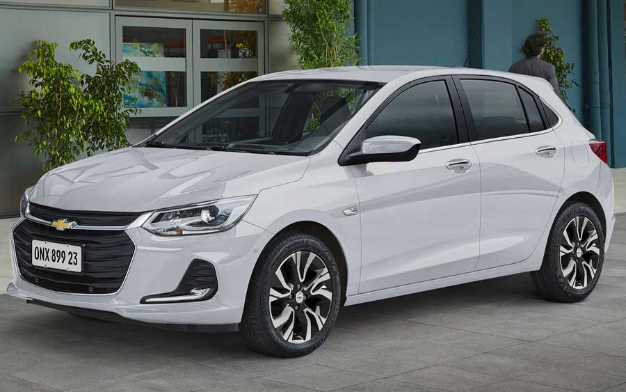 O carro que lidera a lista é o Chevrolet Onix