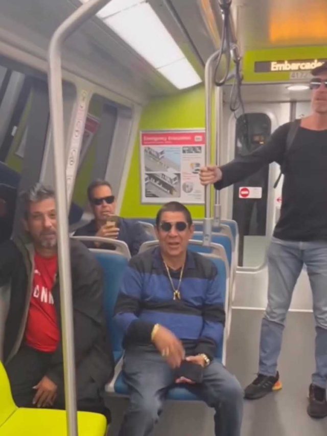 Sonho realizado: Zeca Pagodinho anda de metrô pela primeira vez