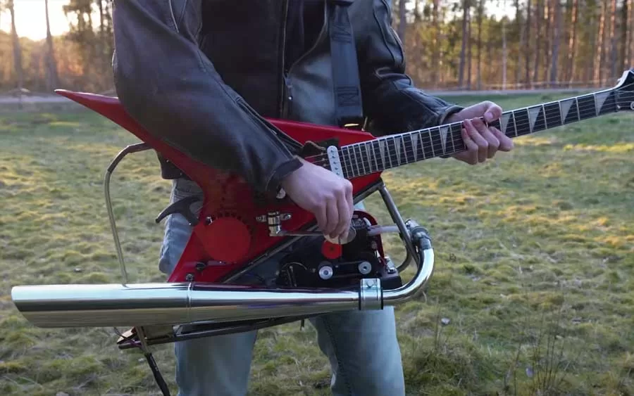 Sueco cria guitarra movida a gasolina, gerando polêmica ambiental