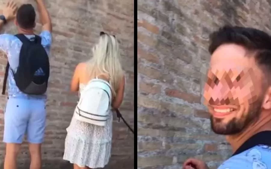 Turista é acusado de vandalizar o Coliseu; Jovem pode ter que pagar multa pesada