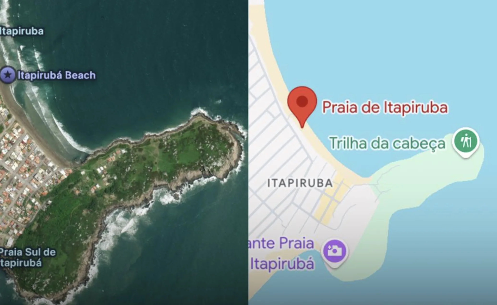 Em Itapirubá, Santa Catarina, além das praias lindas, existe um morro tão curioso que quem vê o mapa dá risada! Imagina um pepino no meio da areia?