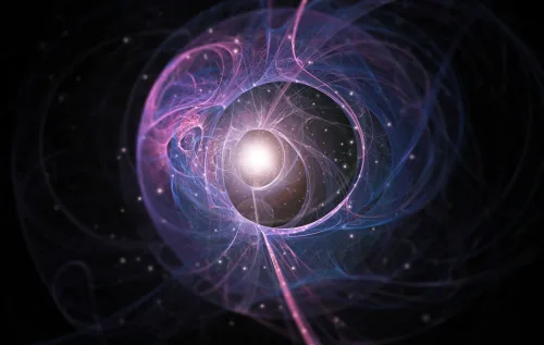 Um elétron pode interferir consigo mesmo ao atravessar duas fendas simultaneamente, revelando que partículas quânticas não seguem uma trajetória única definida.