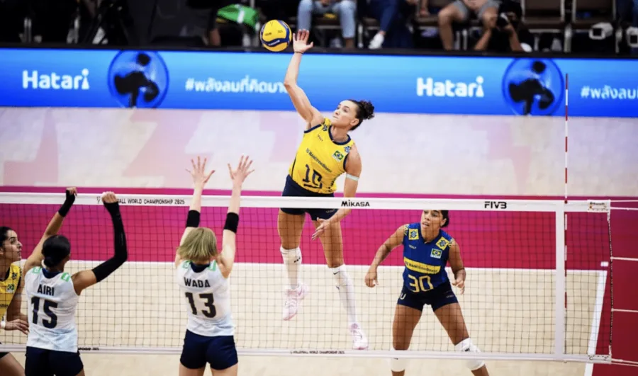 Mundial Volei Feminino 2025: Brasil conquista bronze no Mundial de Vôlei após vitória dramática sobre Japão