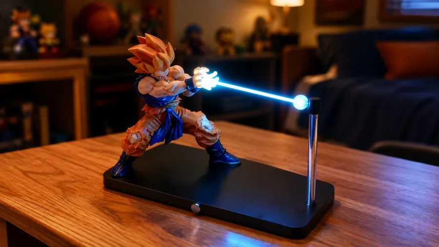 Homem compra Luminária Dragon Ball Goku Kamehameha e reage: “É o tipo de decoração que transforma uma mesa comum em um canto de fã de DBZ”